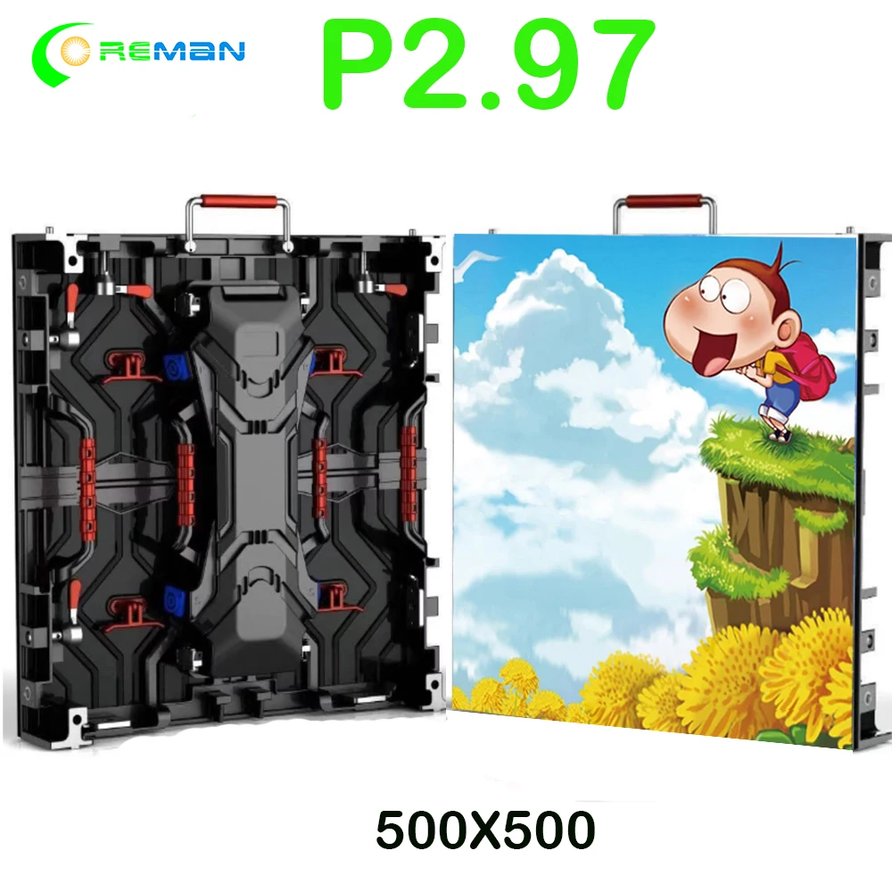 500x500 светодиодный шкаф для дисплея p2.97 фотоблок полноцветный живой шоу клуба