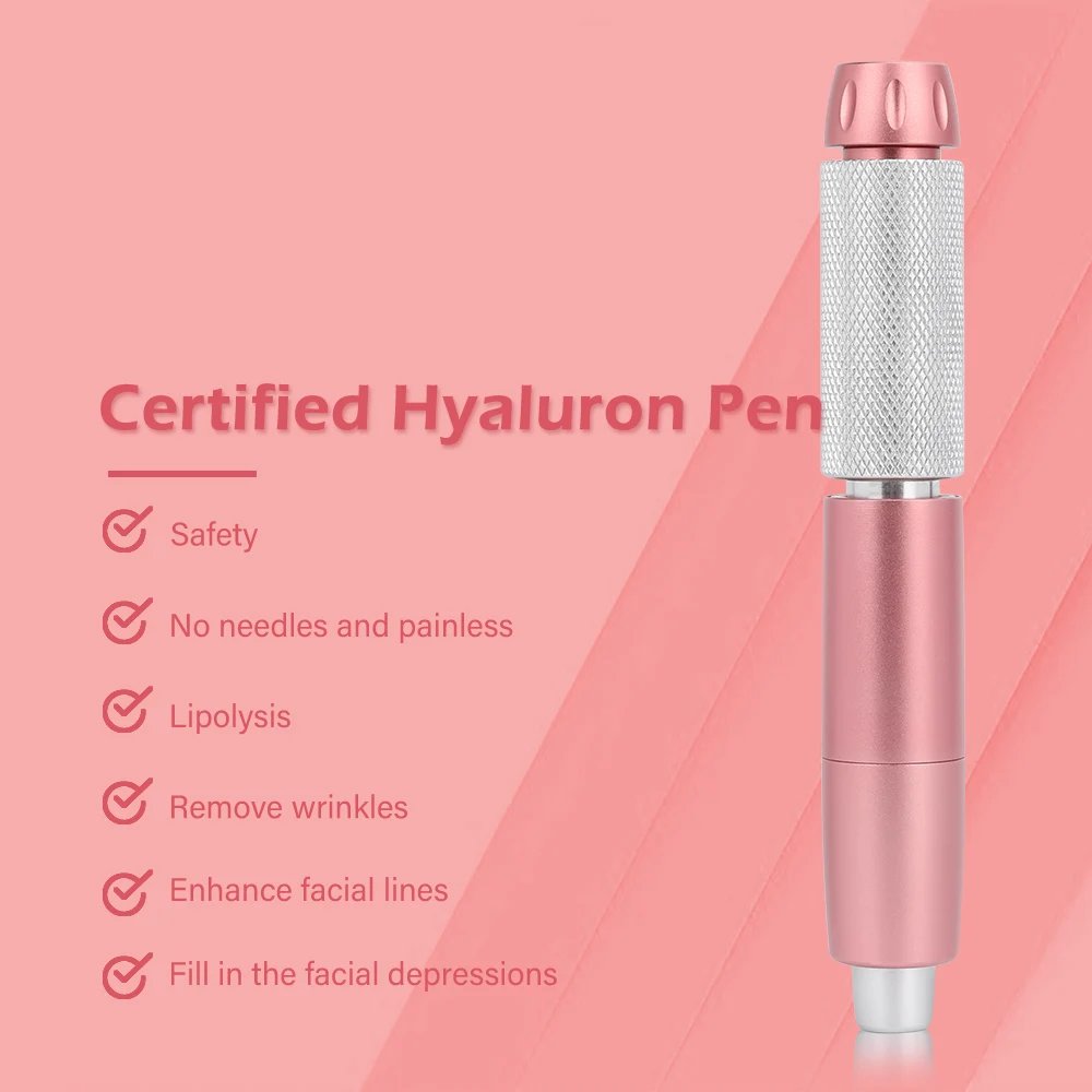2in 1 Hyaluron Pen 3 Level Pressure Hyaluronic Acid Pen for Anti Wrinkle Lip Lifting Meso Gun with Ampoule Nozzle for Lip Filler