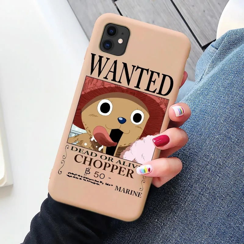 

Luffy Vintage Poster Wanted Phone Case For iPhone 7 6 6s 8 Plus SE2020 XR X Xs Max 11 12 Pro MAX Japan ONE PIECE Silicone Cover