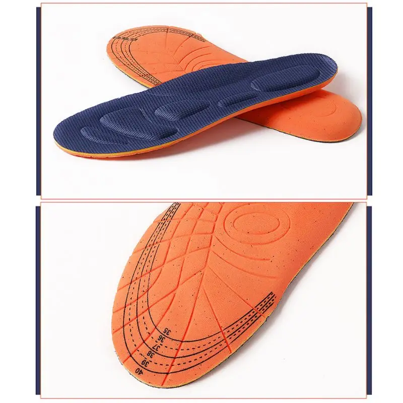 

1 Pair Women Men Breathable Sweat Absorption Shock Insoles Unisex Can Be Cut Running Training Sports Insoles Foot Support R58B