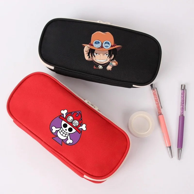 

One Piece Pencil Bag Gojo Satoru Pencil Cases anime Stationary Student Writing Learning Office Polyester Supplies Stationery