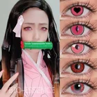 1 пара (2 шт.), контактные линзы для косплея, 1 год