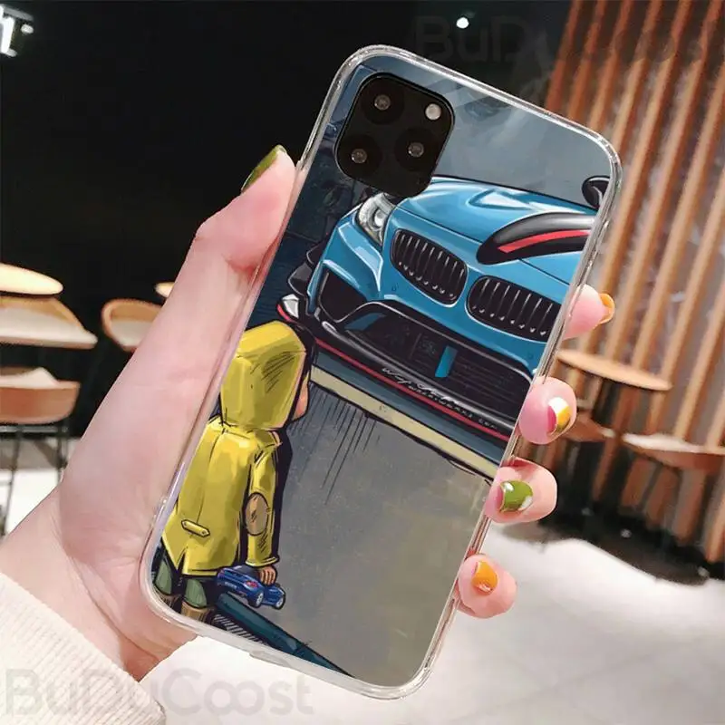 boy see sports car jdm drift phone case for iphone 8 7 6 6s plus x 5s se 2020 xr 11 pro xs max 12 12mini free global shipping
