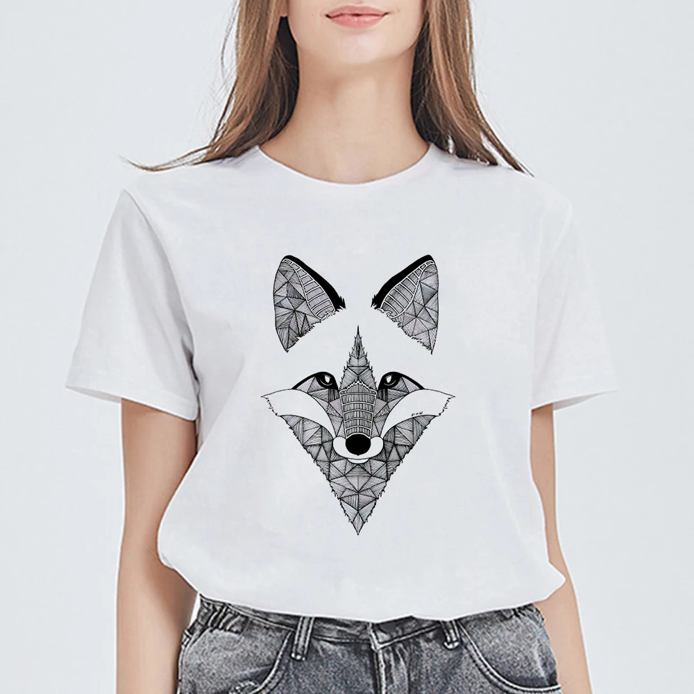 

Best Selling Geometric FOX Print Women Tshirt Streetwear Hip Hop Aesthetic T Shirts Women Vogue Beautiful Gym Harajuku Vestidos