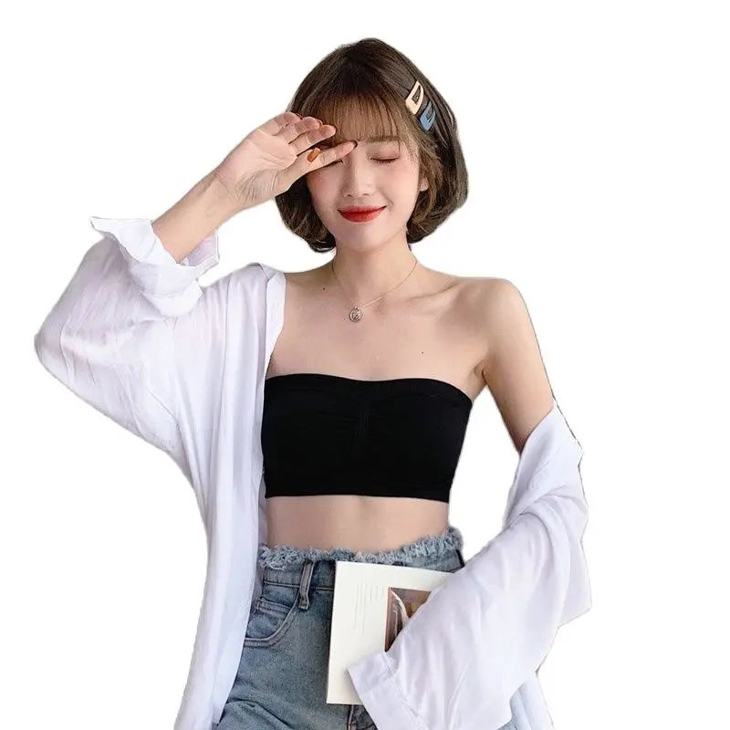 

Tizhan Seamless Underwear Tube Top Strapless Bra Women Brassiere Beauty Hollow Wrap Sexy Lingerie Bandeau