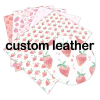 30 x 136cm custom faux leather sheets printed synthetic leather fabric for diy handmade earrings bows
