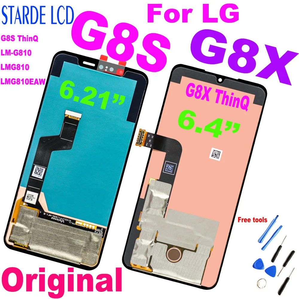 Original 6.4" For LG G8X ThinQ LCD Display Touch Screen Digitizer Assembly 6.21" G8S ThinQ LM-G810 LMG810 LMG810EAW Replacement
