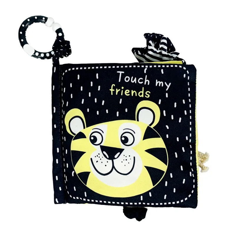 Мягкие игрушки для новорожденных милые Мультяшные животные цвет черный/белый