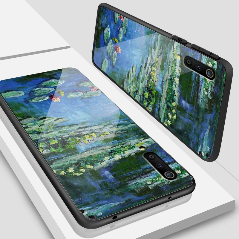 Для samsung Galaxy A40 A10 A20 A30 A50 A8S A6S A70 A80 A90 закаленное Стекло чехол J4Plus M10 M20 M30 Note9 роскошный защитный чехол - Цвет: W216