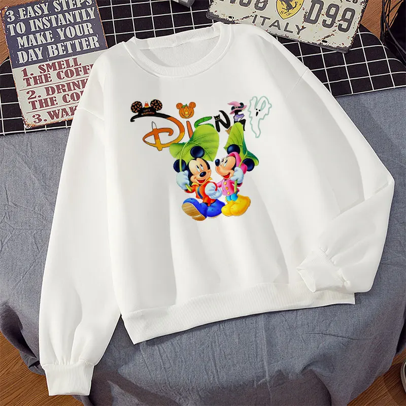 

Disney Mickey and His Friends Printed Sweatshirts Women Hoodies Spring Autumn Loose O-Neck Long-sleeved Anime Harajuku Pullovers