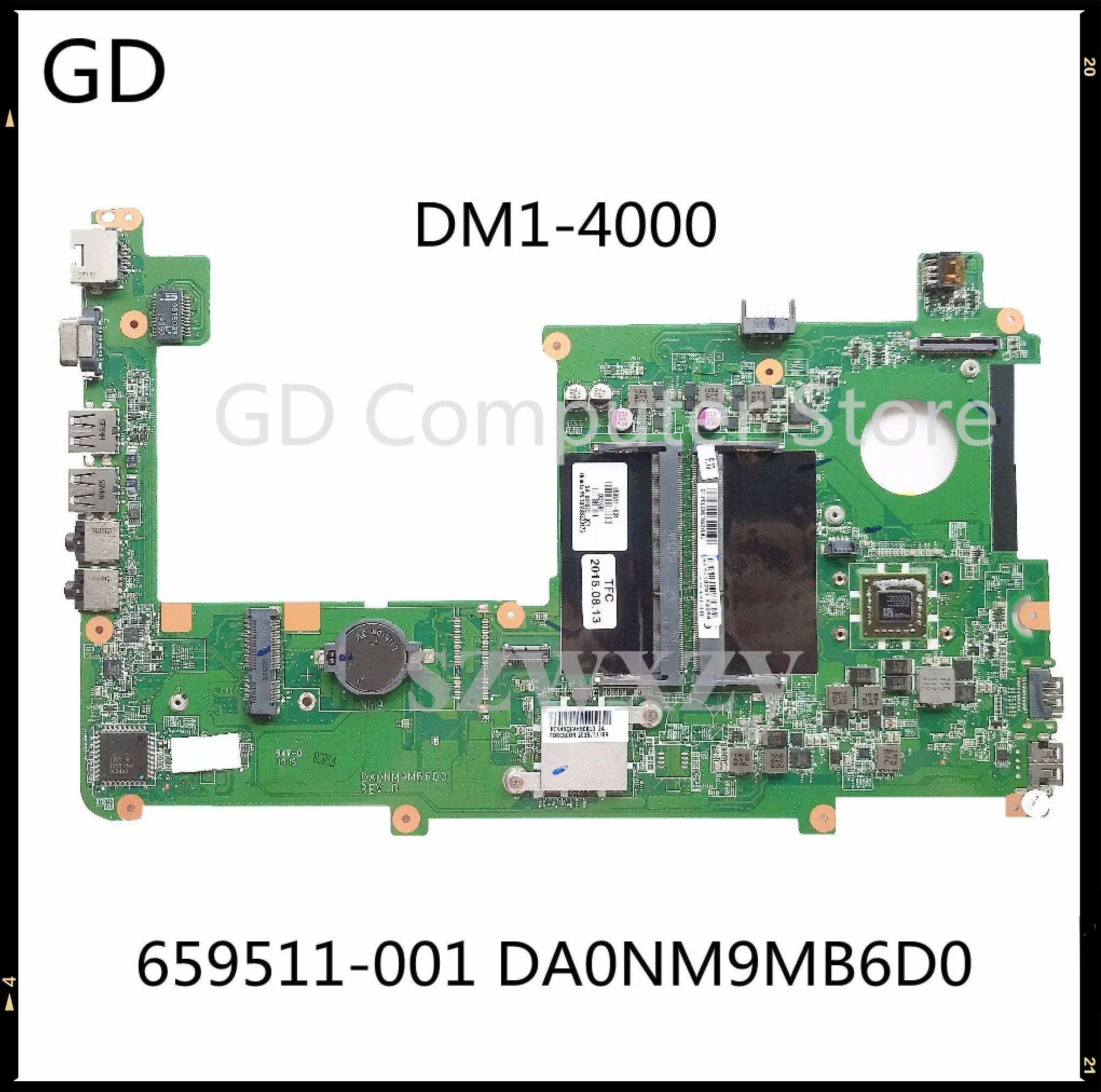 GD для HP Pavilion DM1-4000 системная плата 659511-001 DA0NM9MB6D0 полностью протестированная