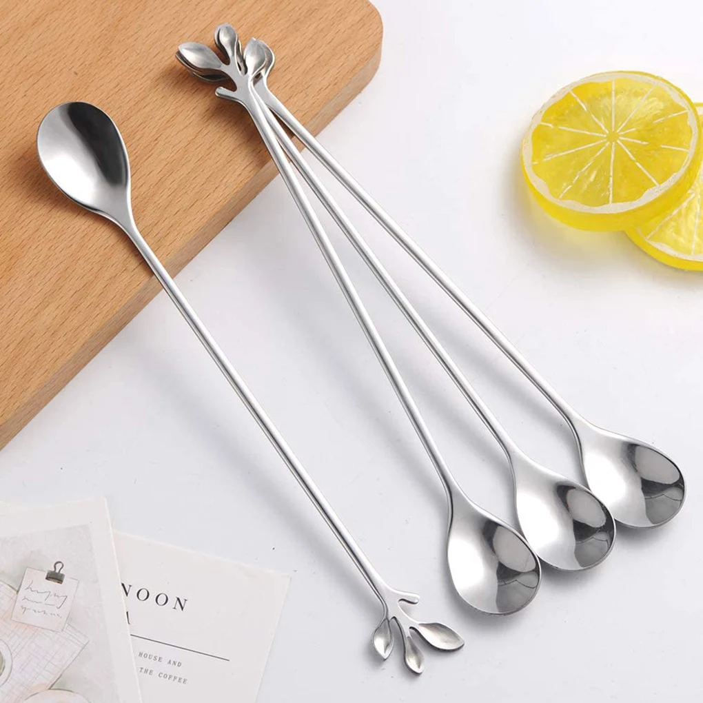 

Ice Cream Tea Stirring Spoons Retro Dessert Demitasse Espresso Spoons Set Cutlery Kitchen Tableware 1 Set of 6 Pieces