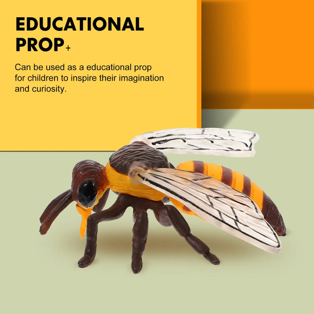 

1Pc Bee Figurine Realistic Animal Model Teaching Prop Educational