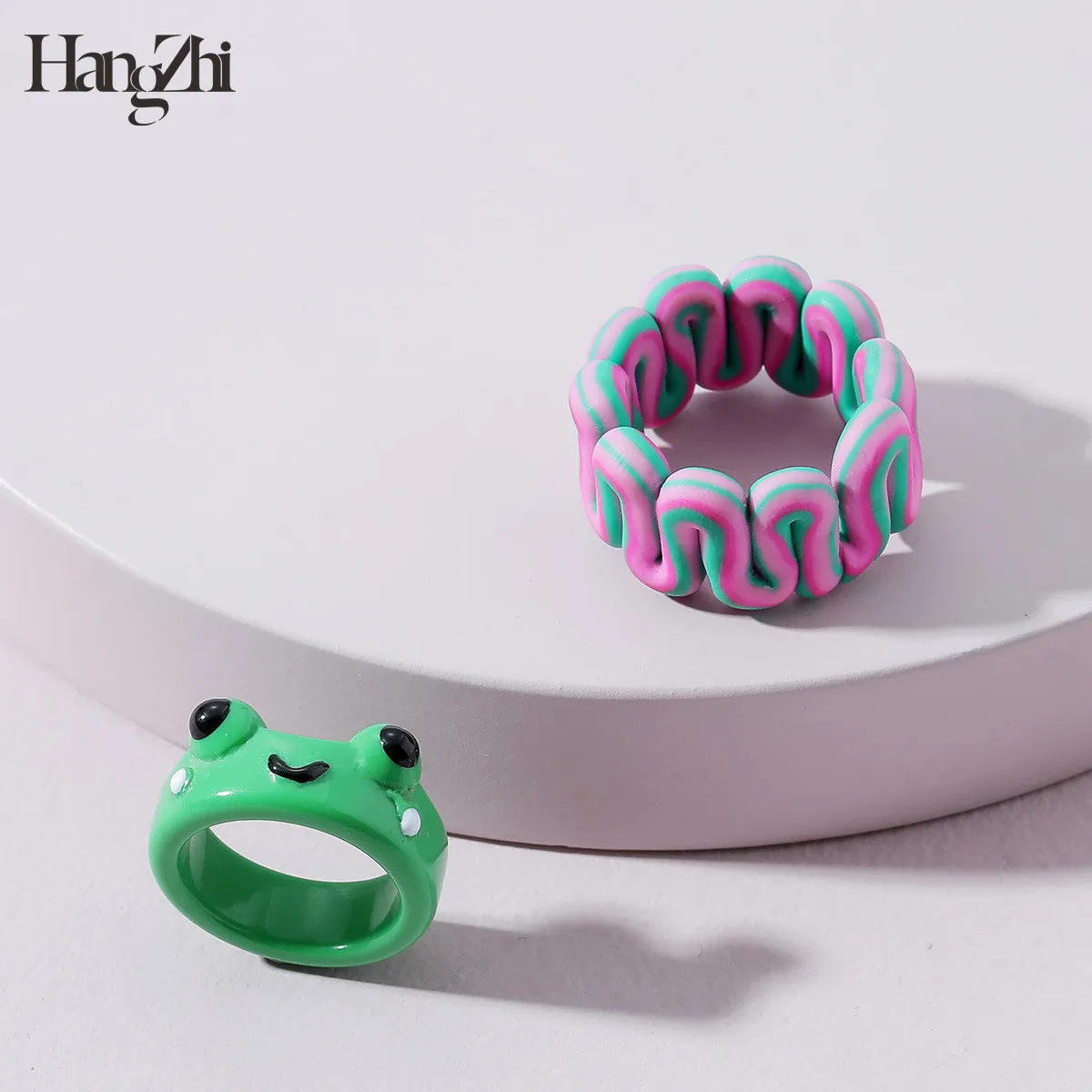 HANGZHI новые корейские 2 шт./комплект Лягушка Мягкая Керамика контрастных цветов