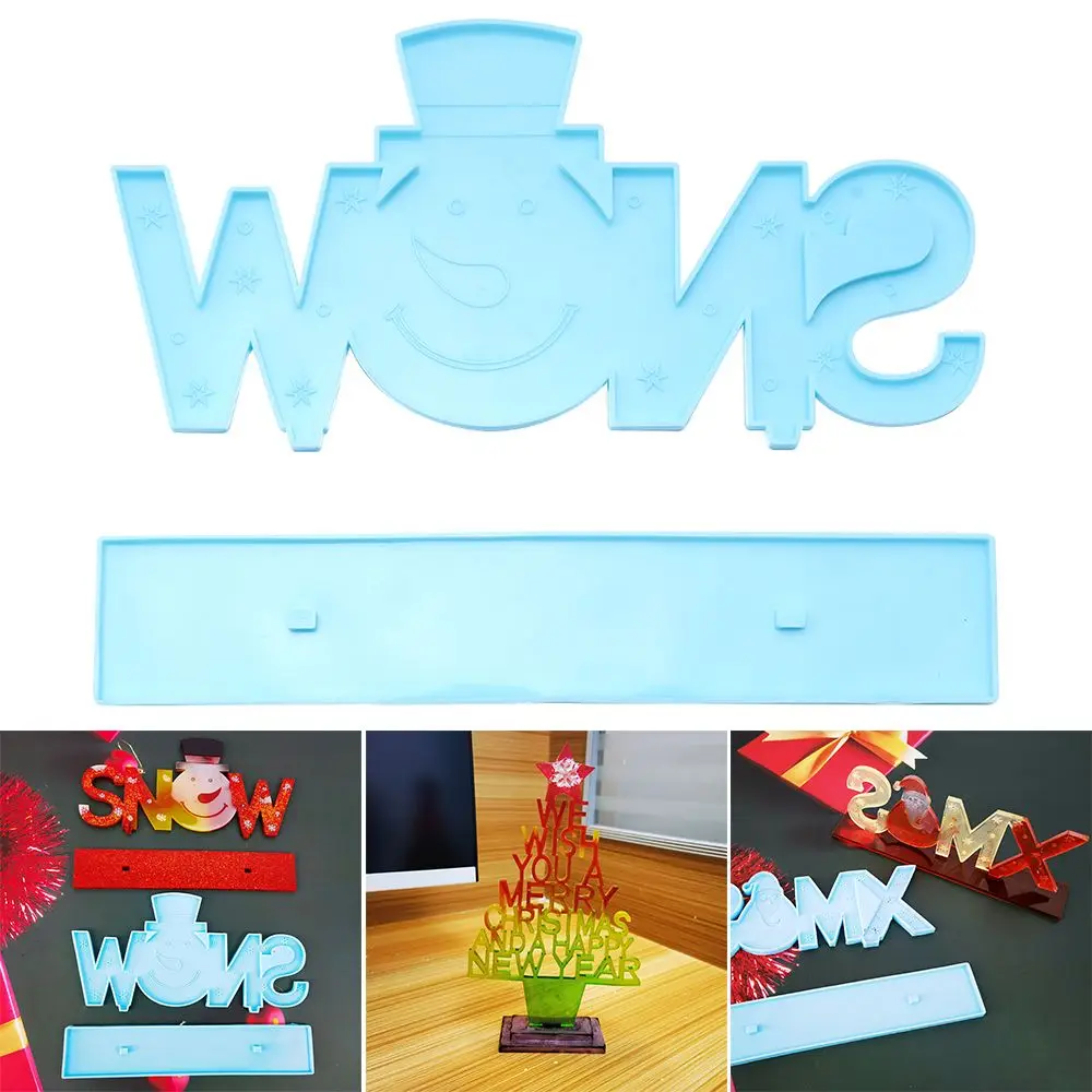 

DIY Подвеска Счастливого Рождества Рождественское украшение Санта-Клаус искусственная Рождественская форма силиконовая форма Рождественс...