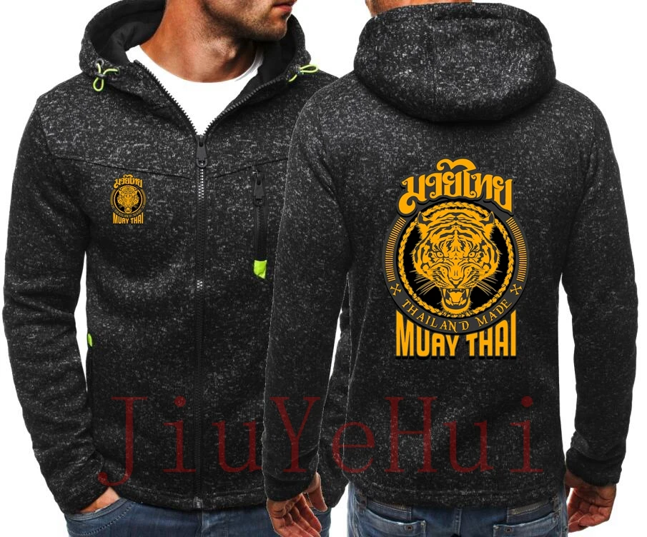 2022 Мужские жаккардовые толстовки с рисунком ММА Муай Тай тигр Тайланд флисовые