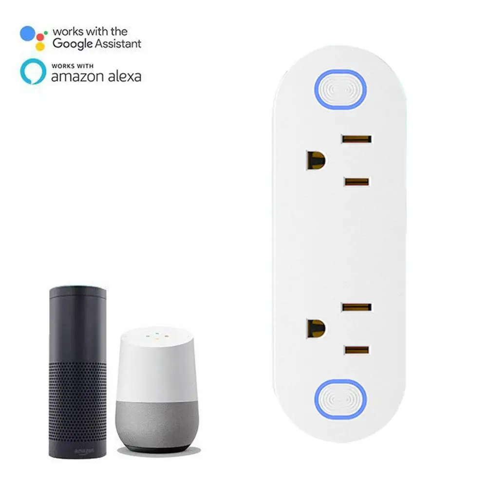 Teekar WiFi Smart power Strip US standard Outlet удлинитель 2 розетки Life пульт дистанционного