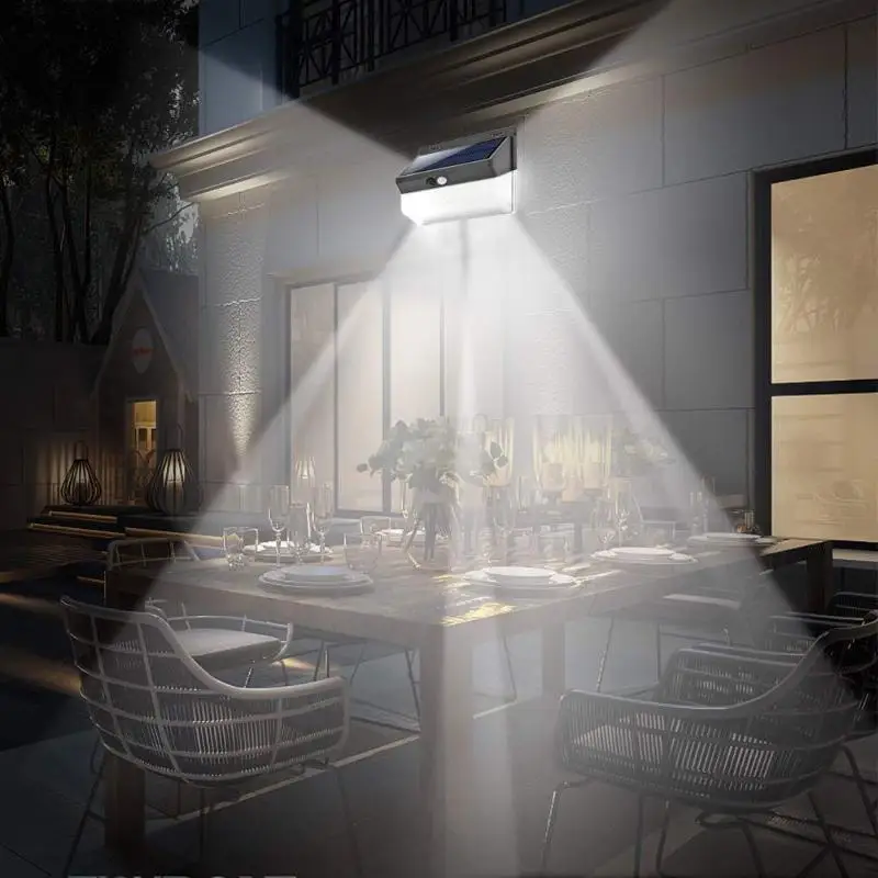 206LED солнечный светильник Настенный движения Сенсор настенный на открытом