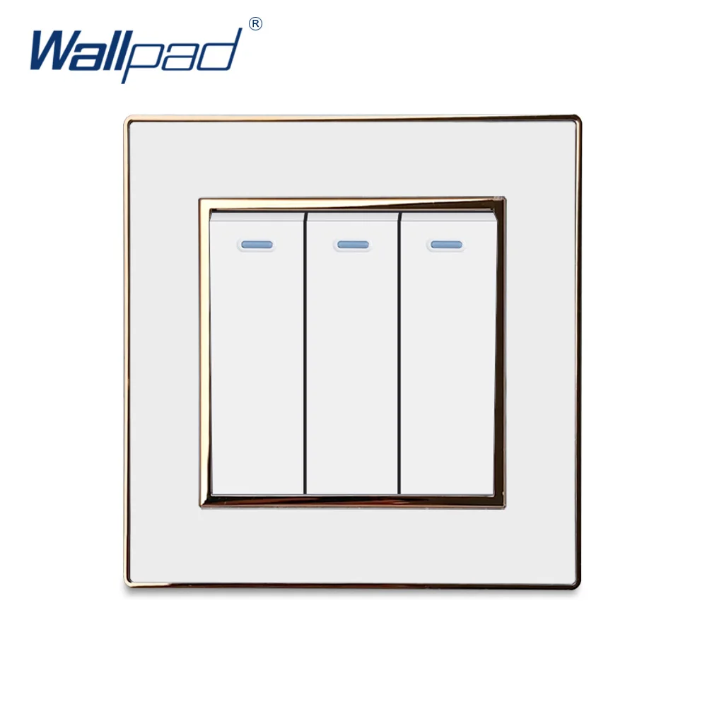 3 клавиши 2 канала выключатель света 2019 роскошная акриловая зеркальная панель с