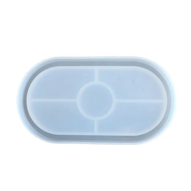 

Crystal Epoxy Molds DIY Handmade Coaster Making High Mirror Elliptical Storage Plate Mold UV Resin Crafts Mould 32CF