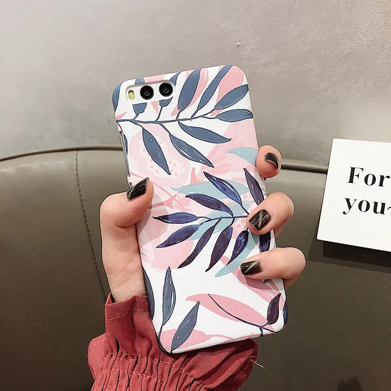 Жесткие чехлы для телефонов из поликарбоната для iphone XS MAX XR X, розовые, синие листья, матовый чехол для iphone 6, 6 S, 7, 8 Plus, чехлы на заднюю панель с изображением звездного неба - Цвет: 1