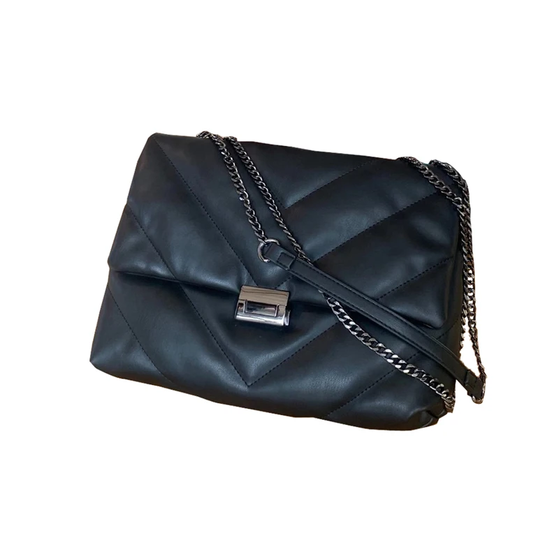 

Big Chain Tote Women Shoulder Bag Fashion Large Capacity Messenger Bags for Women 2020 Solid Color Crossbody Bag Women's Bags