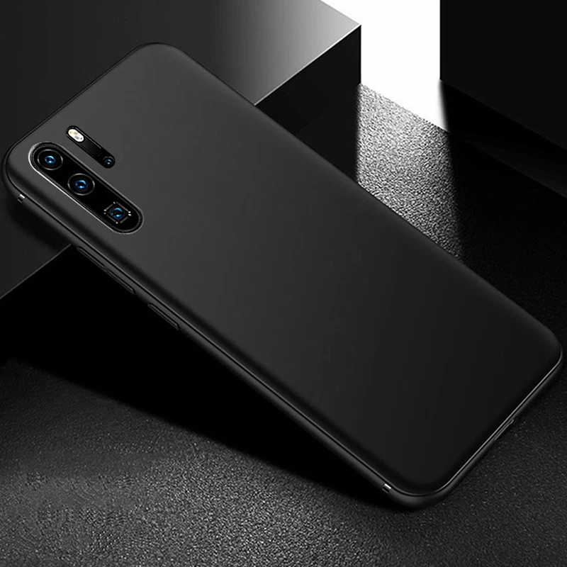 Черный Raugee матовый чехол для huawei P30 Pro чехол Роскошный бампер силиконовый Полный чехол ультра тонкий чехол для huawei P30 P 30 Pro Lite чехол - Цвет: Черный