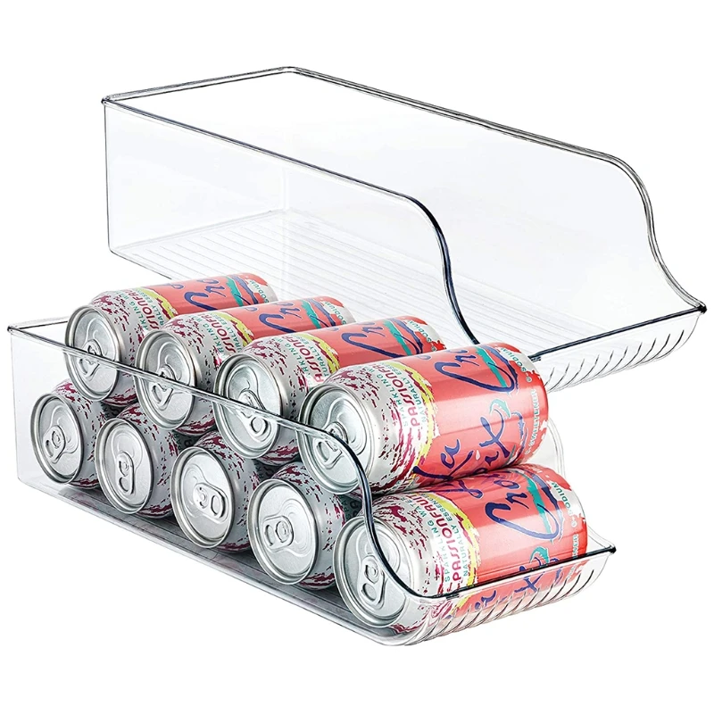 

Контейнер для хранения напитков, органайзер для консервированных продуктов, контейнер, Диспенсер, корзина для холодильника, морозильной ка...