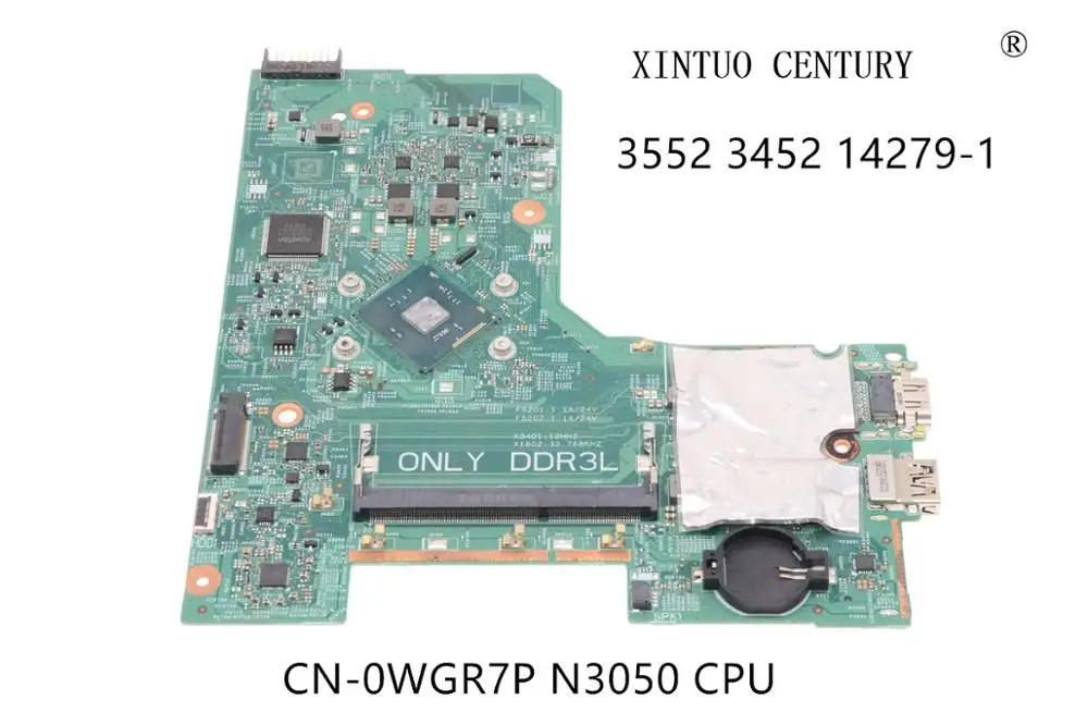 

CN-0WGR7P 0WGR7P WGR7P For Dell Inspiron 15 3552 14 3452 Laptop Motherboard PWB:896X3 14279-1 SR29H N3050 CPU 100%tested working