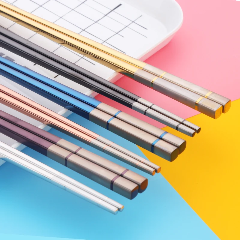 Японские палочки для еды из нержавеющей стали 5 пар лазерный гравер металла