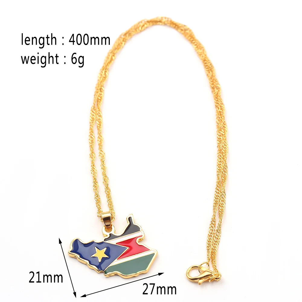 Карта Южного Судана стандартные ожерелья золотые ювелирные изделия