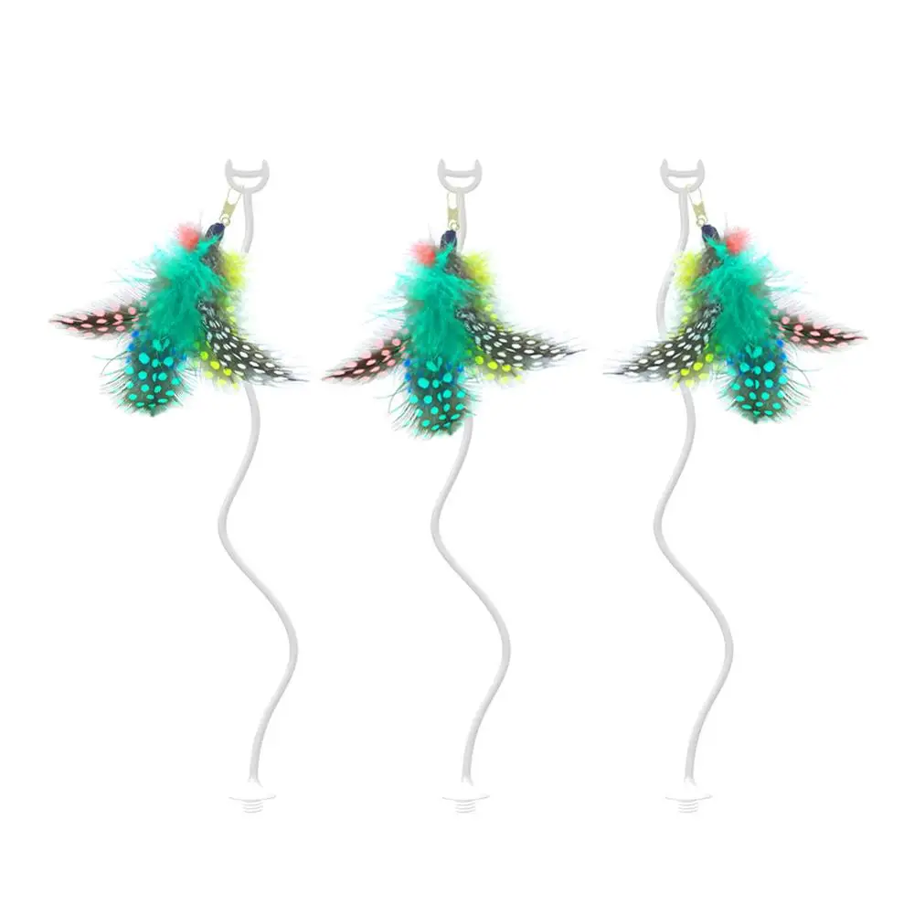 

Cat Stick Feathers Accessories for Smart Interactive Cat Toy Funny Pet Game Electronic LED Light Toys Kitty Balls