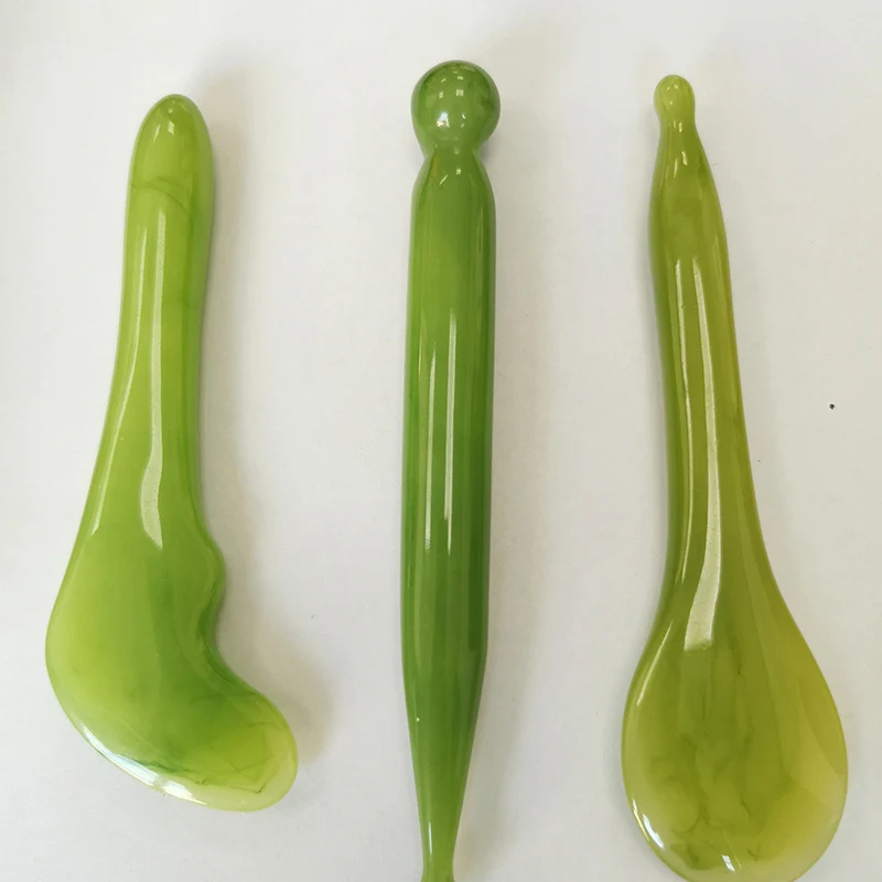 

Natural Resin Massage Guasha Scraper Board for Face Body SPA Therapy Care Tools 1 Pcs