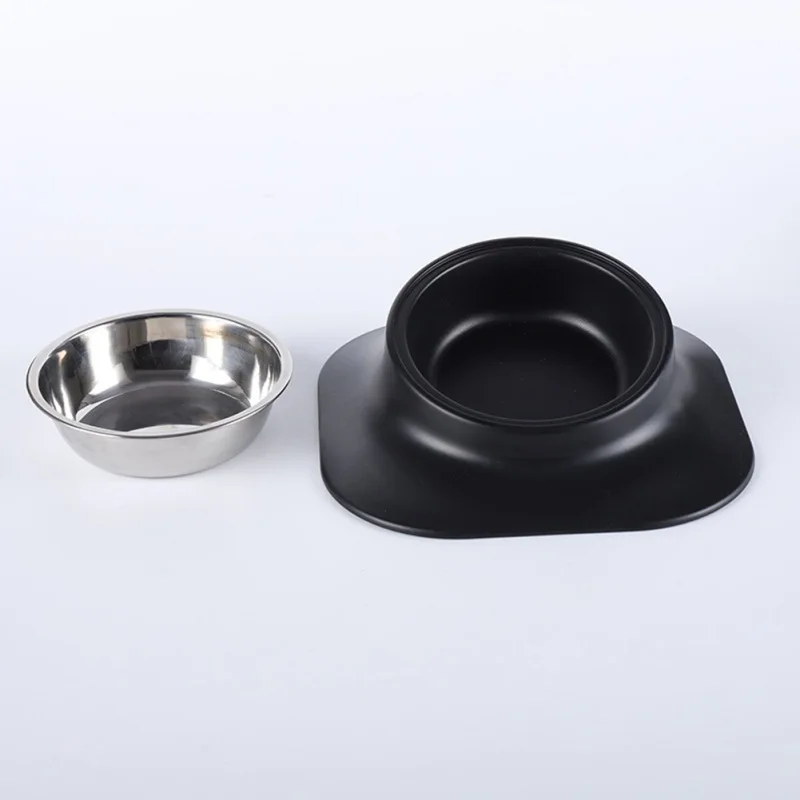 

Pet Feeder Tilt Neck Protection 15Â° Slanted Bowl Stainless Steel Material Universal Feeding Bowl for Cats Dogs Pet Supplies