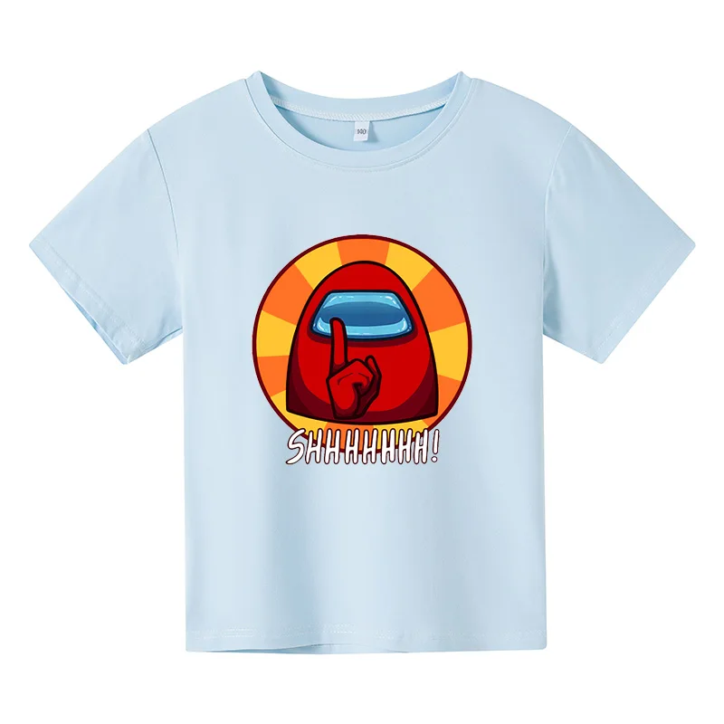 

New 2021Hot Games Pure Cotton Kids Clothes Summer Casual T Shirt Fashion Tshirt Girls and Boys Clothes Streetwear All-match Top