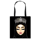 Мусульманская сумка через плечо Hijab Face, женские повседневные сумки, вместительные женские сумки для покупок, сумочка для исламских девушек, дорожные сумки