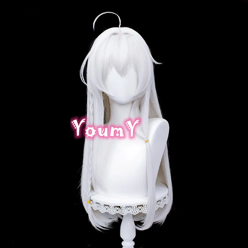 Блуждающие ведьма Elaina Косплэй 70 см парик Рождественская обувь Серебряного и