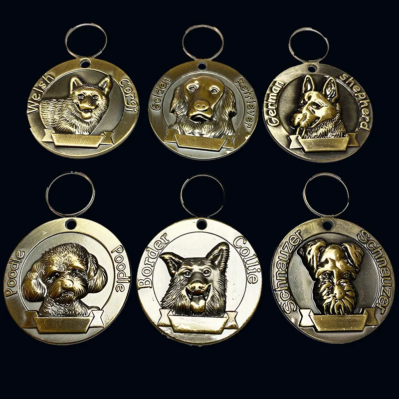 

New Personalized Collar Pet ID Tag Engraved Pet ID Name for Cat Puppy Dog Tag Pendant Keyring Pet Accessories Not Engraved