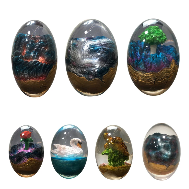 

Прозрачное звездное небо серия Дракон яйцо Лава Динозавр яйцо декоративная Коллекция Сувенирная скульптура из смолы домашний декор
