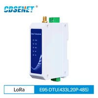 cdsenet super lora rs485 modbus modem 433mhz 20dbm 3km long range anti interference wireless radio station e95 dtu433l20p 485