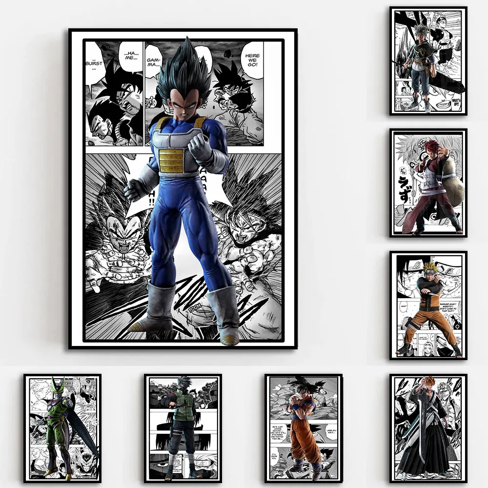 

Japanese Anime 3D Naruto Dragon Ball Poster Wall Art Decoration Akame Canvas Painting Cuadros Mural Home Kids Room Decor