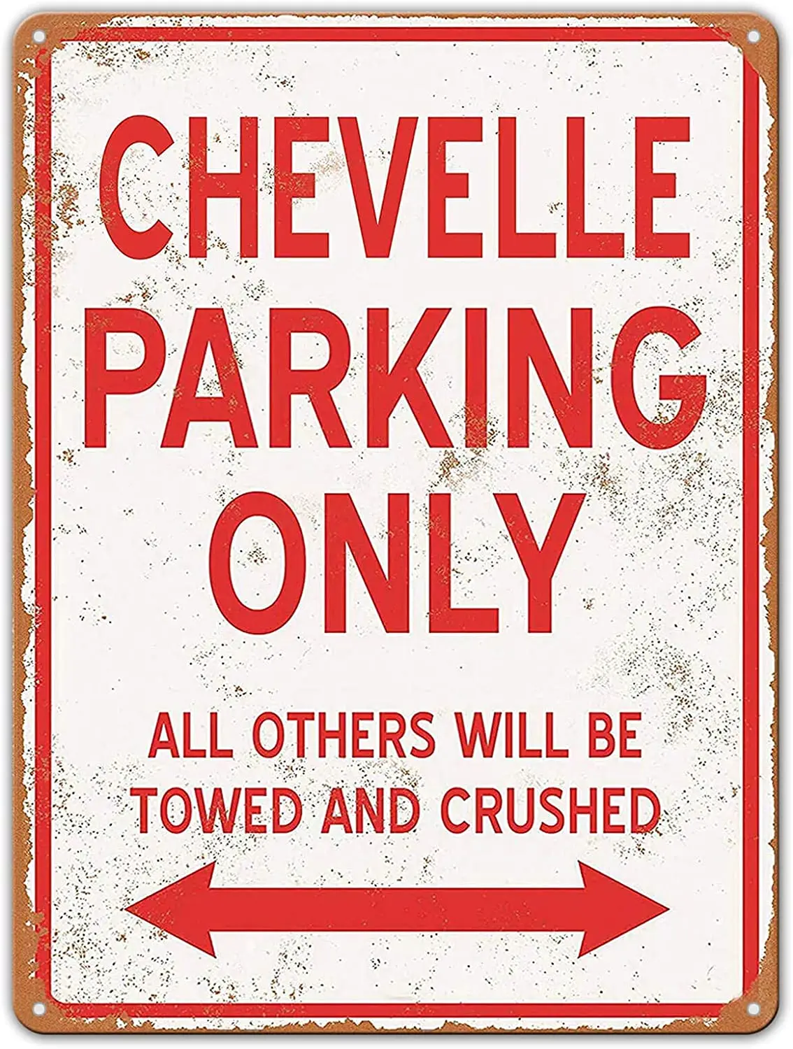 

Sarcarse Metal Sign Chevelle Parking ONLY Vintage Style Tin Signs Personalized Decorations Home Wall Decor 12 x 16 inches