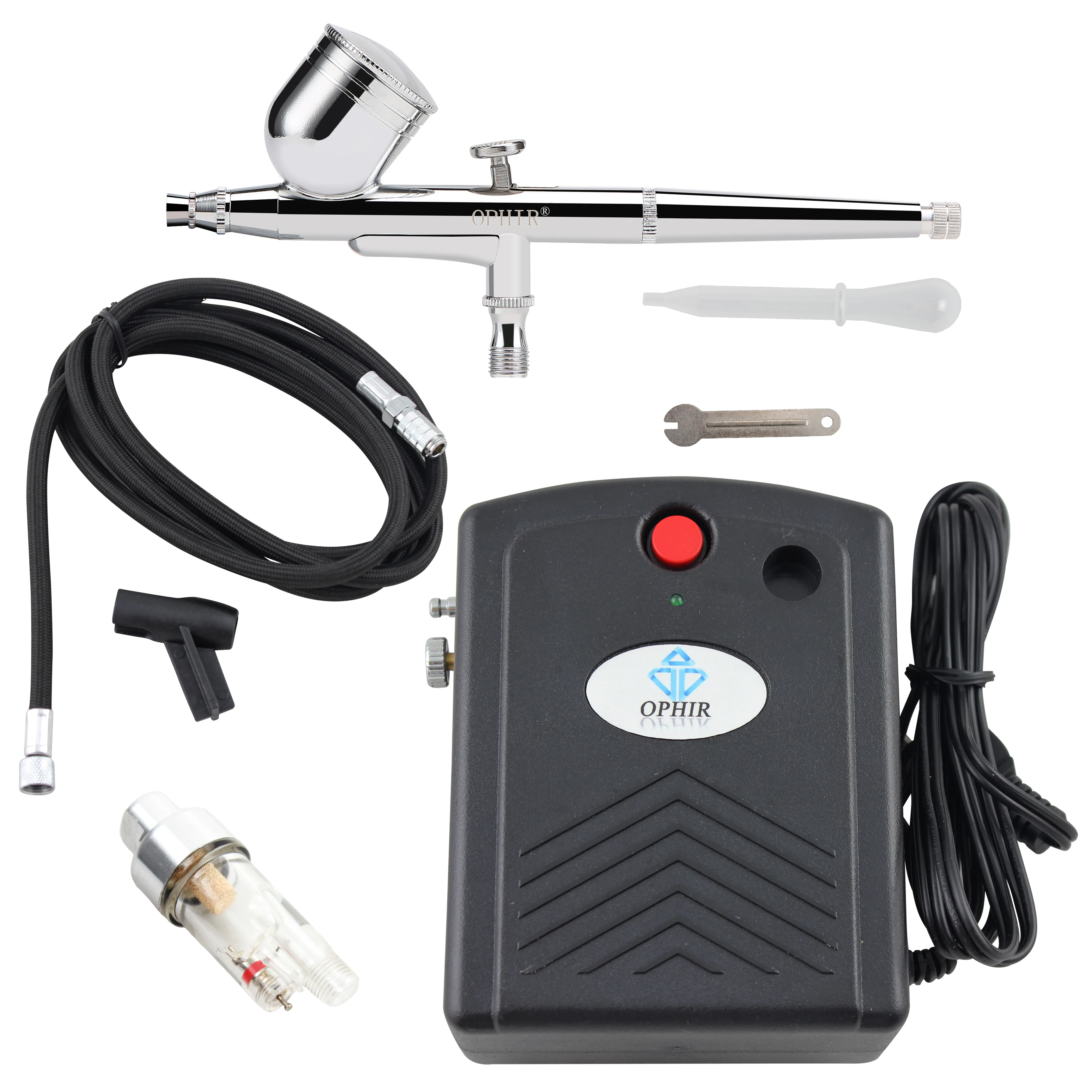 Набор для ногтей от OPHIR аэрограф 0 30 мм с мини воздушным компрессором фильтр