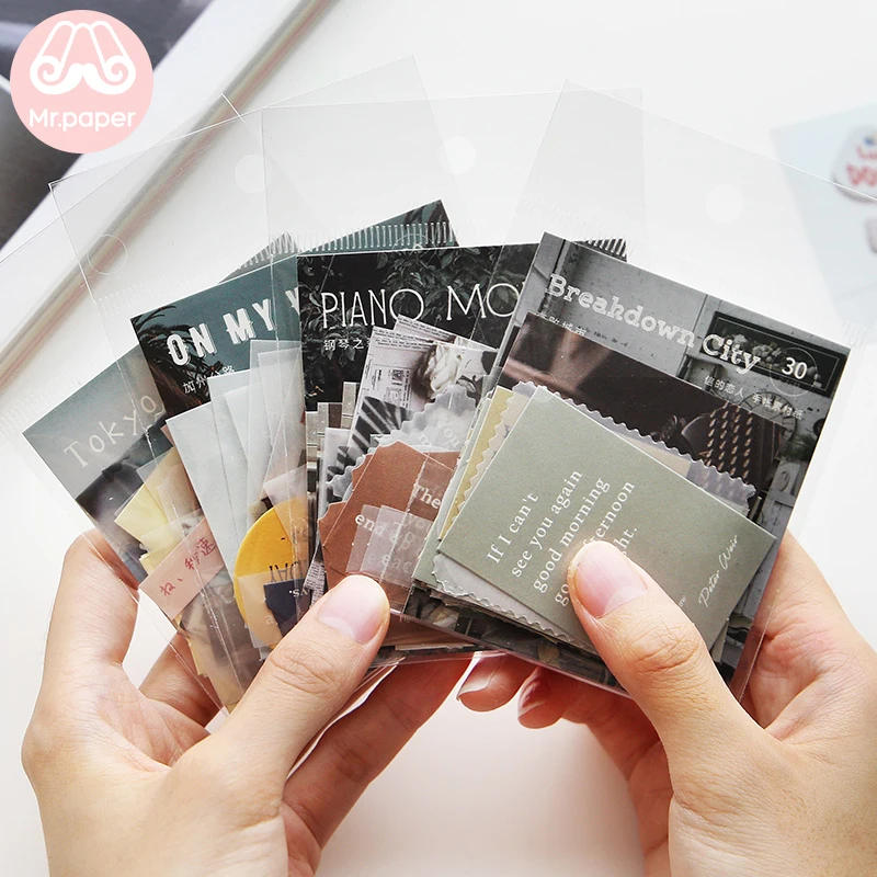 

30 Pcs/lot Instagram Style Butter Paper Kraft Card Journaling Bullet Scrapbooking Hand Account DIY Material Paper LOMO Cards