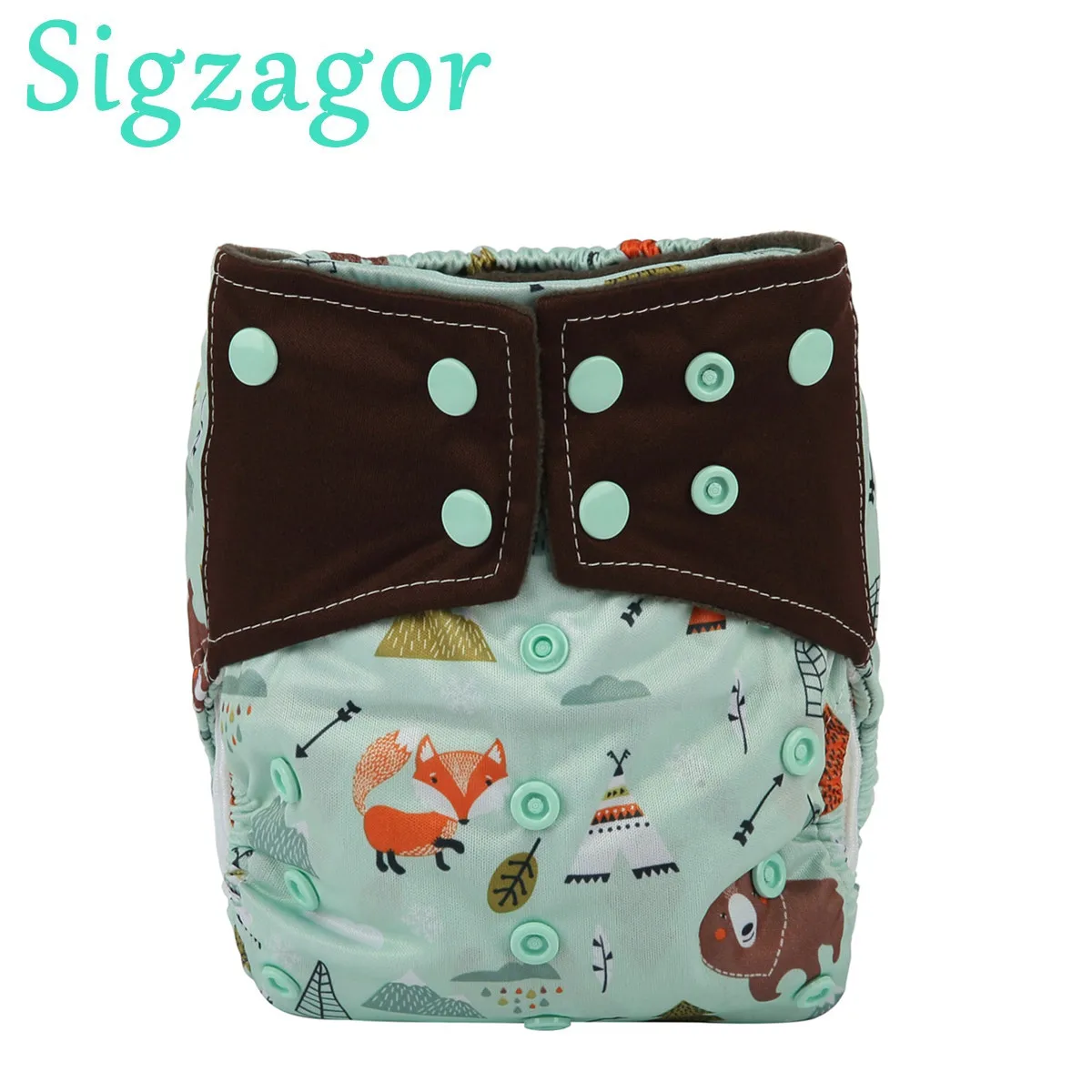 Все в одном детский подгузник из бамбука с древесным углем моющийся многоразовый