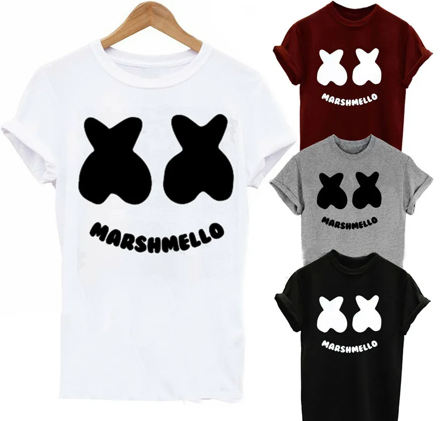 Dj Marshmellow Music супер стильные крутые футболки Geek 4 цвета Модная классическая