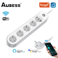 aubess wifi power strip eu plug 4 usb port socket universal electrical extender cord extension cable for home network filter