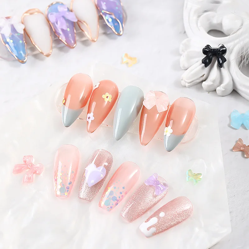 

30pcs 3D Nail Decorations Frame Bowknot Rhinestone Nail Accessories Manicure European Style Design Fingernail DIY Tools