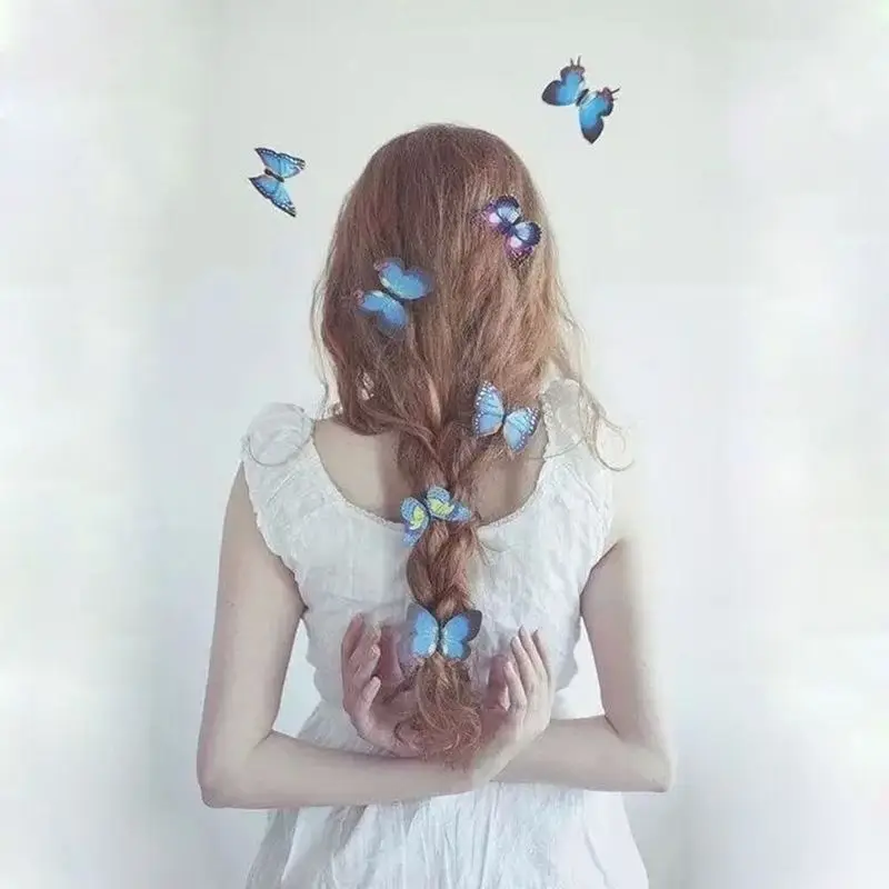 Заколки для волос в форме бабочки девочек и женщин заколки невесты вечеринки