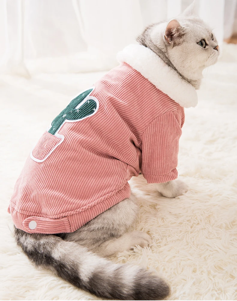 Милая зимняя одежда с юбкой для кошек теплое пальто домашних животных щенков